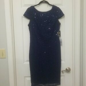 Marina Sequin Evening Dress NWT(Size14)